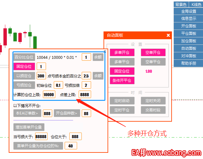 仓位设置