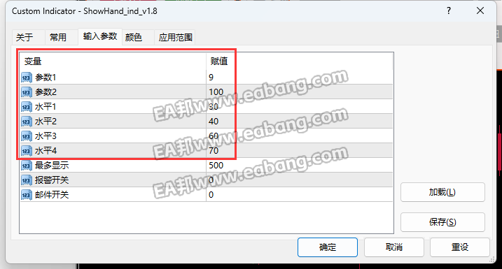 NotShowHand不梭哈EA参数详细说明